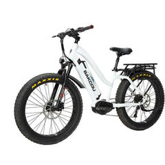 Bakcou Electric Bikes Gloss White / 17.5Ah (Standard) BAKCOU MULE  Step Through Elite 26" Fat Tire Electric Hunting Bike