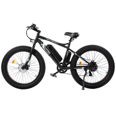 Ecotric Electric Bikes Matte Black Ecotric Fat Tire Beach Snow Electric Bike FAT26S900