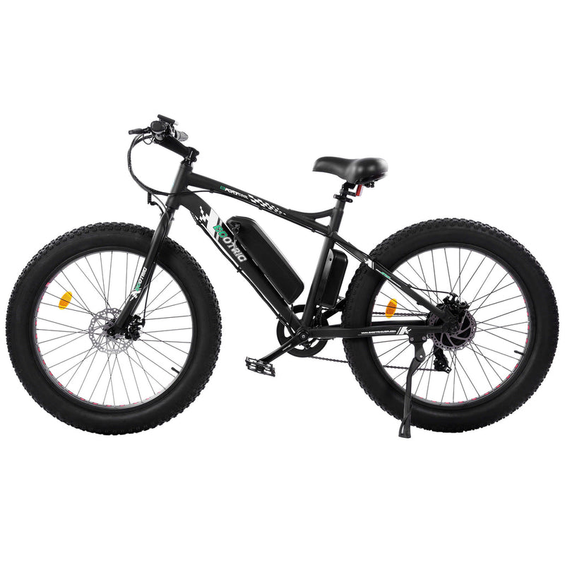 Ecotric Electric Bikes Matte Black Ecotric Fat Tire Beach Snow Electric Bike FAT26S900