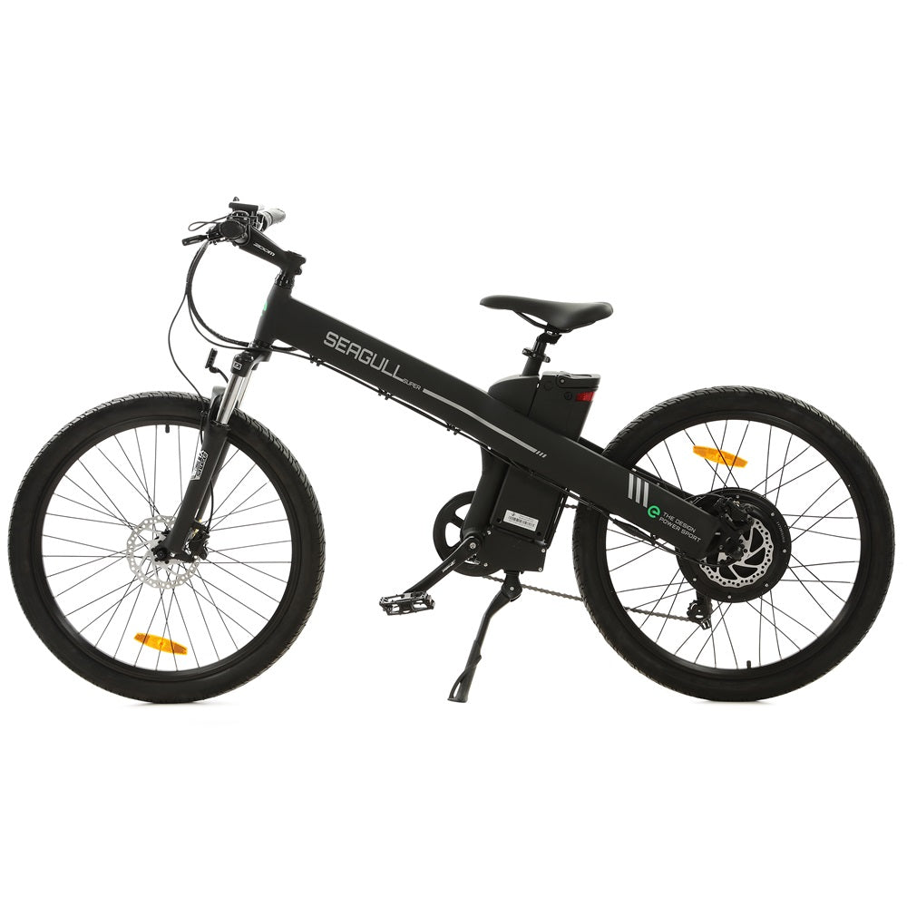 Ecotric Electric Bikes Matte Black Ecotric Seagull Electric Mountain Bike SEAGULL26S900USB