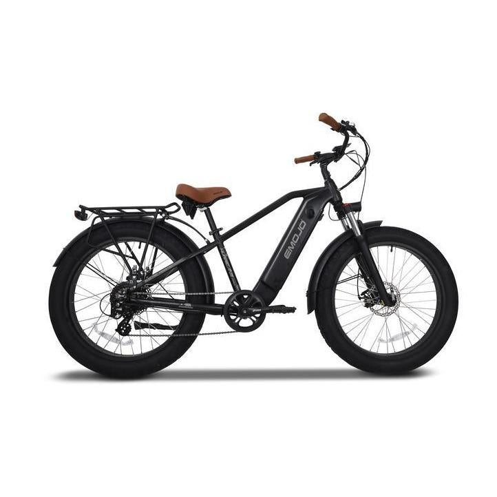 Emojo Electric Bikes Matte Black - In Stock Emojo Hurricane Pro 48V/10.4Ah 500W Fat Tire Electric Bike