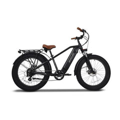 Emojo Electric Bikes Matte Black - In Stock Emojo Hurricane Pro 48V/10.4Ah 500W Fat Tire Electric Bike