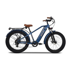 Emojo Electric Bikes Matte Blue - In Stock Emojo Hurricane Pro 48V/10.4Ah 500W Fat Tire Electric Bike