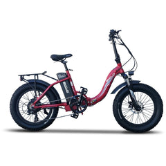 Emojo Electric Bikes Red Emojo RAM Sport 48V 750W 20" Folding Fat Tire Electric Bike