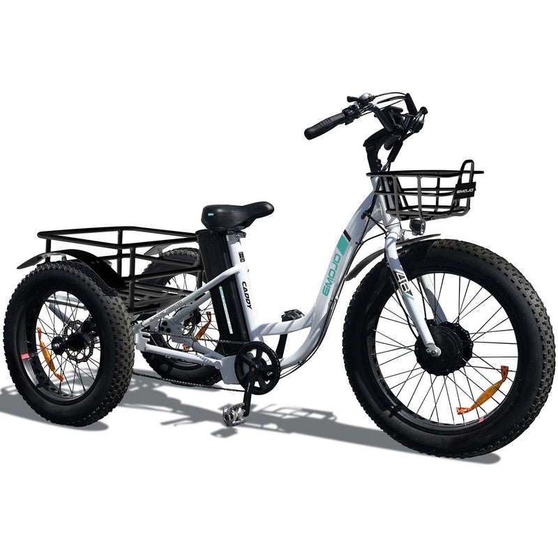 Emojo Electric Trikes White Emojo Caddy 48V 500W Electric Trike Fat Tire