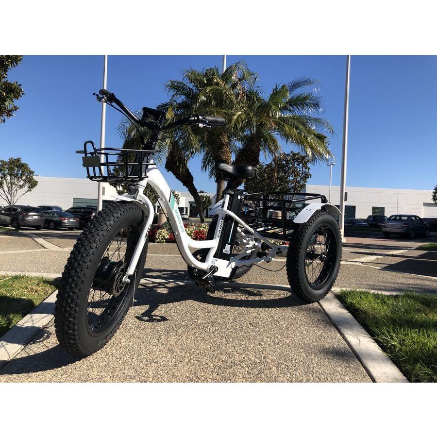 Emojo Electric Trikes White Emojo Caddy 48V 500W Electric Trike Fat Tire