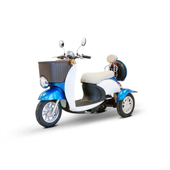 EWheels Mobility Scooters EW-11 / Blue & White EWheels EW-11 Three Wheel Mobility Scooter