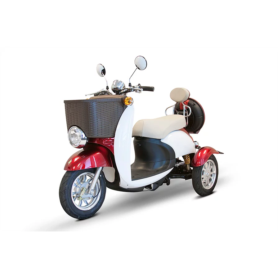 EWheels Mobility Scooters EW-11 / Red & White EWheels EW-11 Three Wheel Mobility Scooter