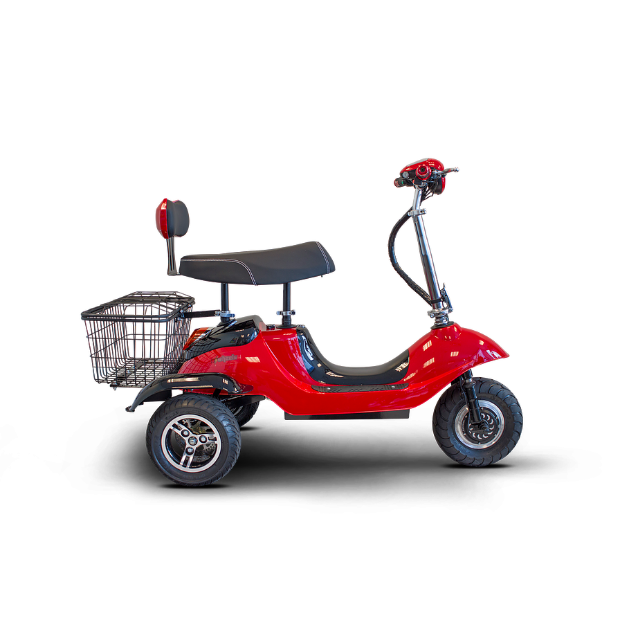 EWheels Mobility Scooters EW-19 / Red EWheels EW-19 Sporty Three Wheel Mobility Scooter