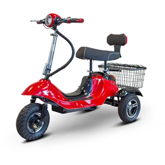 EWheels Mobility Scooters EW-19 / Red EWheels EW-19 Sporty Three Wheel Mobility Scooter