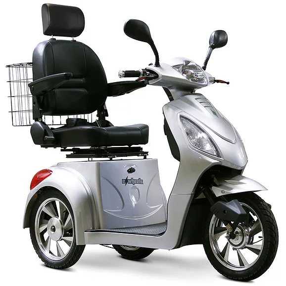 EWheels Mobility Scooters EW-36 / Silver EWheels EW-36 Three Wheel Mobility Scooter