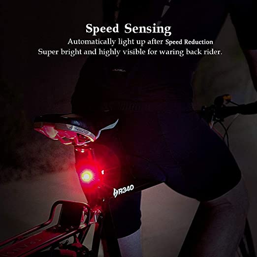 Keni Accessories Smart Bike Brake Sensing Rechargeable Ultra Bright LED Tail Light