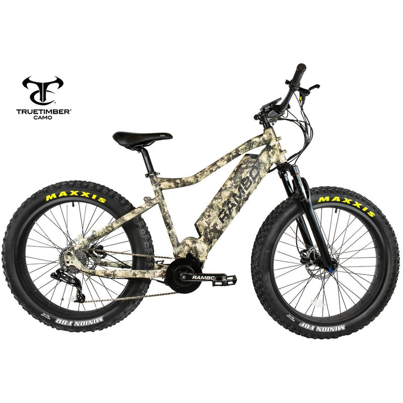 Rambo Electric Bikes Pre-Order (Estimated Ship Date: July 15) RAMBO Bushwacker 750W XP TT Western Camo 14Ah Electric Hunting Bike