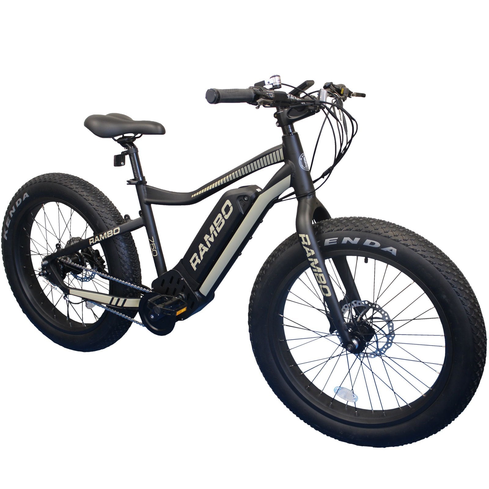 Rambo Electric Bikes Pre-Order (Estimated Ship Date: July 5) RAMBO Ryder 750W 24" Black Tan 14 AH Electric Bike