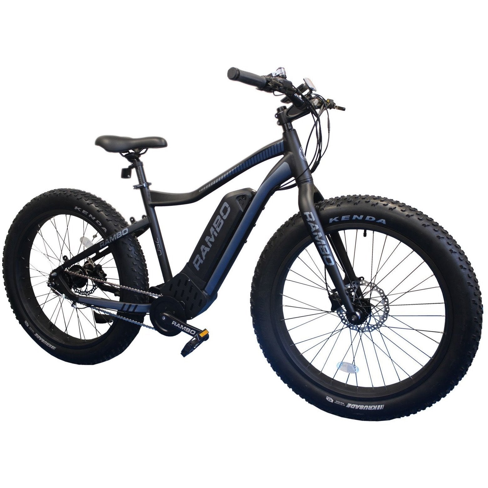 Rambo Electric Bikes Pre-Order (Estimated Ship Date: July 7) RAMBO Pursuit 750W 26" Black Gray 48V/14 Ah Electric Bike