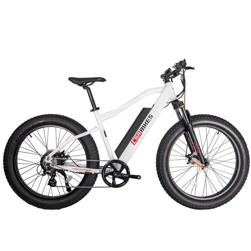 Revi Bikes Electric Bikes Pearl White Revi Bikes Predator Electric Mountain Bike