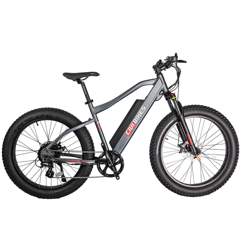 Revi Bikes Electric Bikes Platinum Gray Revi Bikes Predator Electric Mountain Bike