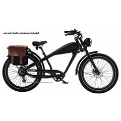 Revi Bikes Electric Bikes Pre Order (ETA Mid-June) / Black Revi Bikes Cheetah PLUS Cafe Racer 48V 17.5Ah Fat Tire Electric Bike