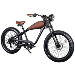 Revi Bikes Electric Bikes Revi Bikes Cheetah Cafe Racer 48V 13 Ah Fat Tire Electric Bike