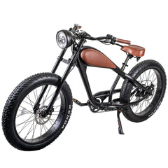 Revi Bikes Electric Bikes Revi Bikes Cheetah Cafe Racer 48V 13 Ah Fat Tire Electric Bike