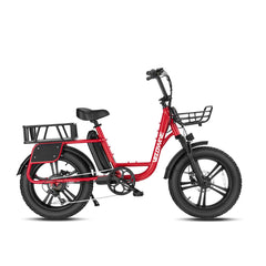 Velowave Electric Bikes Red / Bike + Front & Rear Basket Velowave Prado S Commuter 48V 15Ah 750W Electric Bike