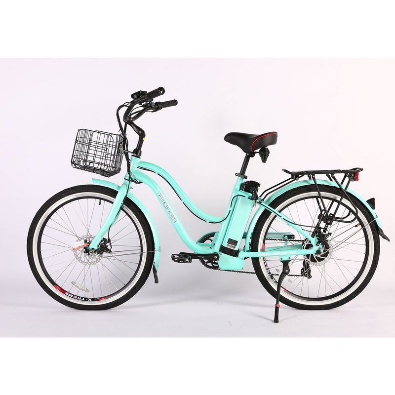 X-Treme Electric Bikes Mint Green / Pre Order (Estimated Ship Date: 12 April 2021) X-Treme Malibu Elite Max 24 Volt Lithium Powered Electric Step-Through Beach Cruiser Bicycle