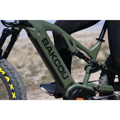 Bakcou Electric Bikes BAKCOU SCOUT Sport Rider Full Suspension Fat Tire Electric Bike