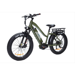 Bakcou Electric Bikes Matte Army Green / 17.5Ah (Standard) BAKCOU MULE  Step Through Elite 24" Fat Tire Electric Hunting Bike