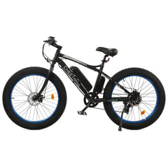 Ecotric Electric Bikes Black and Blue Ecotric Fat Tire Beach Snow Electric Bike FAT26S900