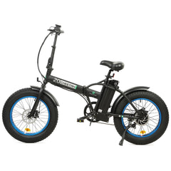 Ecotric Electric Bikes Black Blue - New Decal Ecotric 48V Fat Tire Portable & Folding Electric Bike with LCD display FAT20S900
