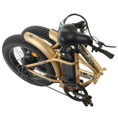 Ecotric Electric Bikes Gold Ecotric 48V Fat Tire Portable & Folding Electric Bike With LCD - FAT20810-CM