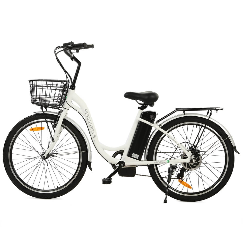Ecotric Electric Bikes White - In Stock Ecotric Peacedove Electric City Bike