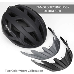 Electric Bike Plus Accessories Bike Helmet with LED Light Replacement Pads and Detachable Visor