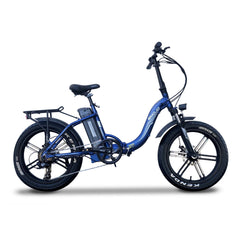 Emojo Electric Bikes Blue - In Stock Emojo RAM SS Street Edition 48V 750W 20" Folding Fat Tire Electric Bike