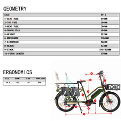 Eunorau Electric Bikes Pre-Order (ETA 30 Days Or More) EUNORAU E-Bike 48V 11.6Ah Electric Cargo Bike G20-CARGO