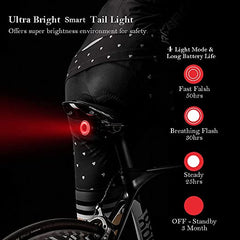 Keni Accessories Smart Bike Brake Sensing Rechargeable Ultra Bright LED Tail Light