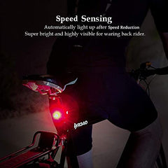 Keni Accessories Smart Bike Brake Sensing Rechargeable Ultra Bright LED Tail Light