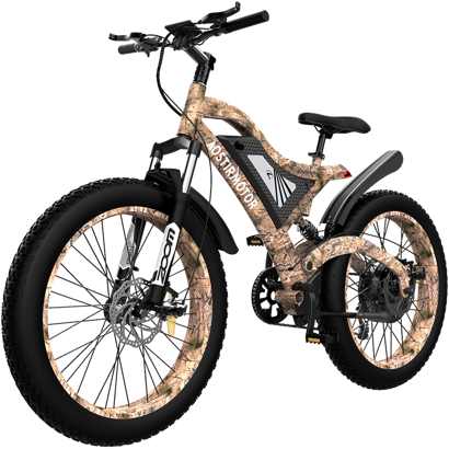 Revi Bikes Electric Bikes Snakeskin Grain Aorstirmotor S18-1500W 48V/15Ah 1500W Fat Tire Electric Mountain Bike